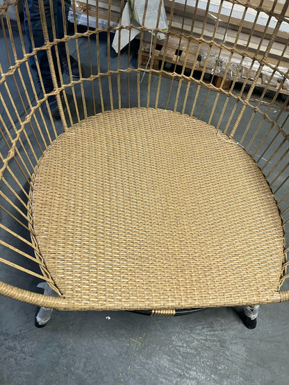 GoodHome Apolima Brown & Ebony Black Rattan effect Egg chair