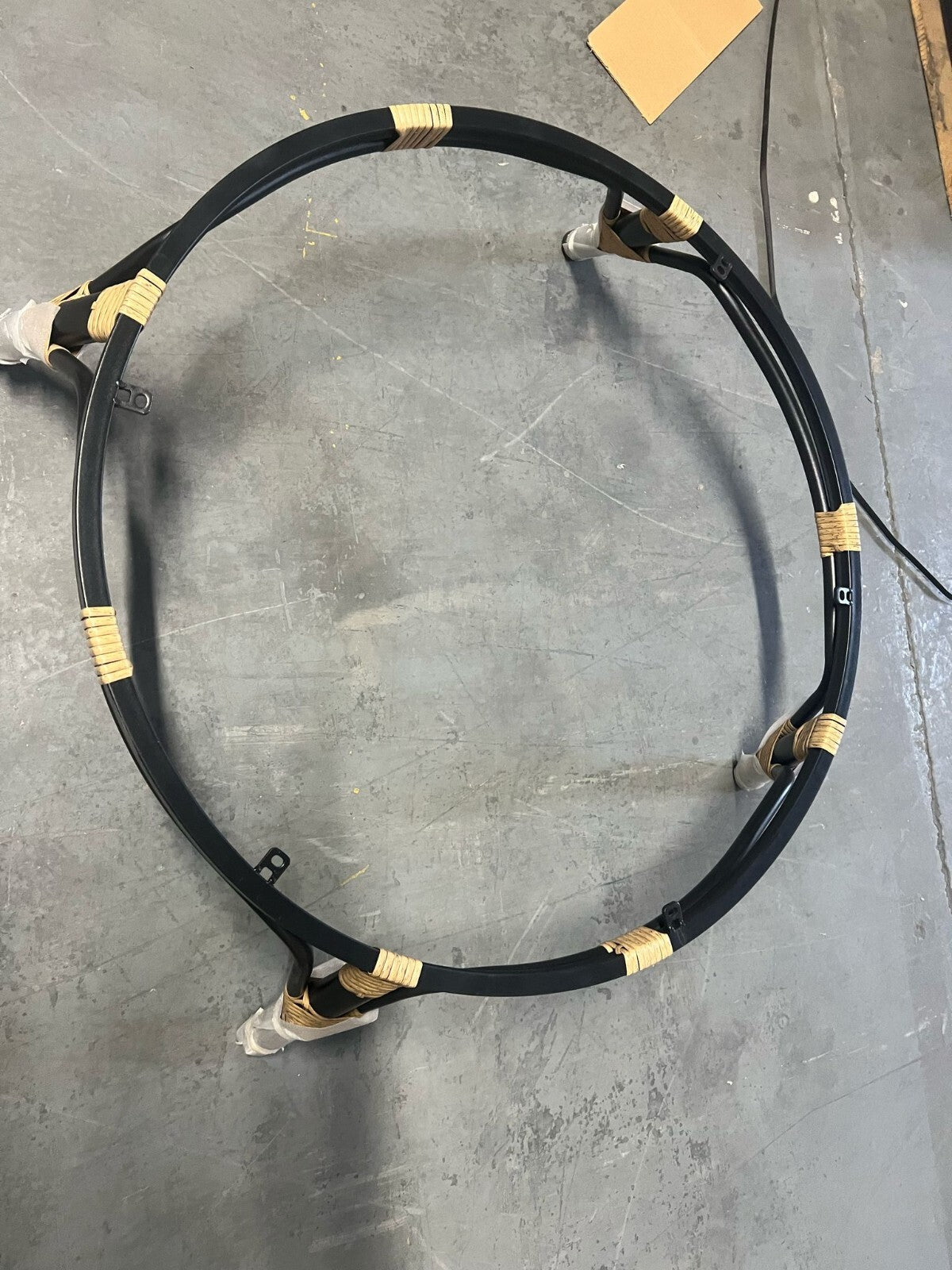 GoodHome Apolima Brown & Ebony Black Rattan effect Egg chair