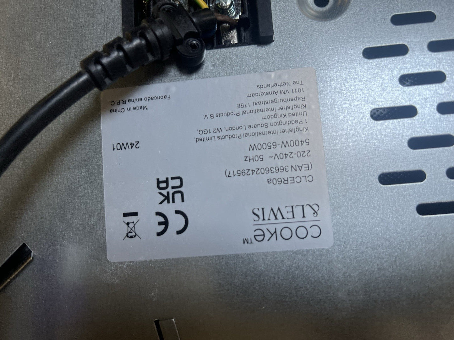 Cooke & Lewis CLCER60A 59cm  Ceramic Hob (Black)