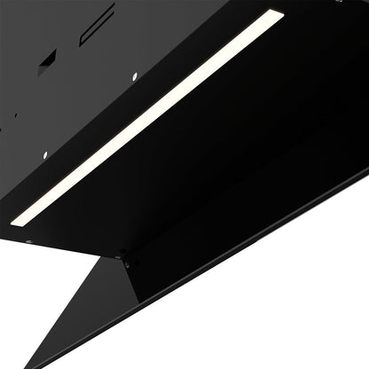 GoodHome PlasmaSense GHAG90PLAS Black steel & glass Angled Cooker hood (W)89.8cm