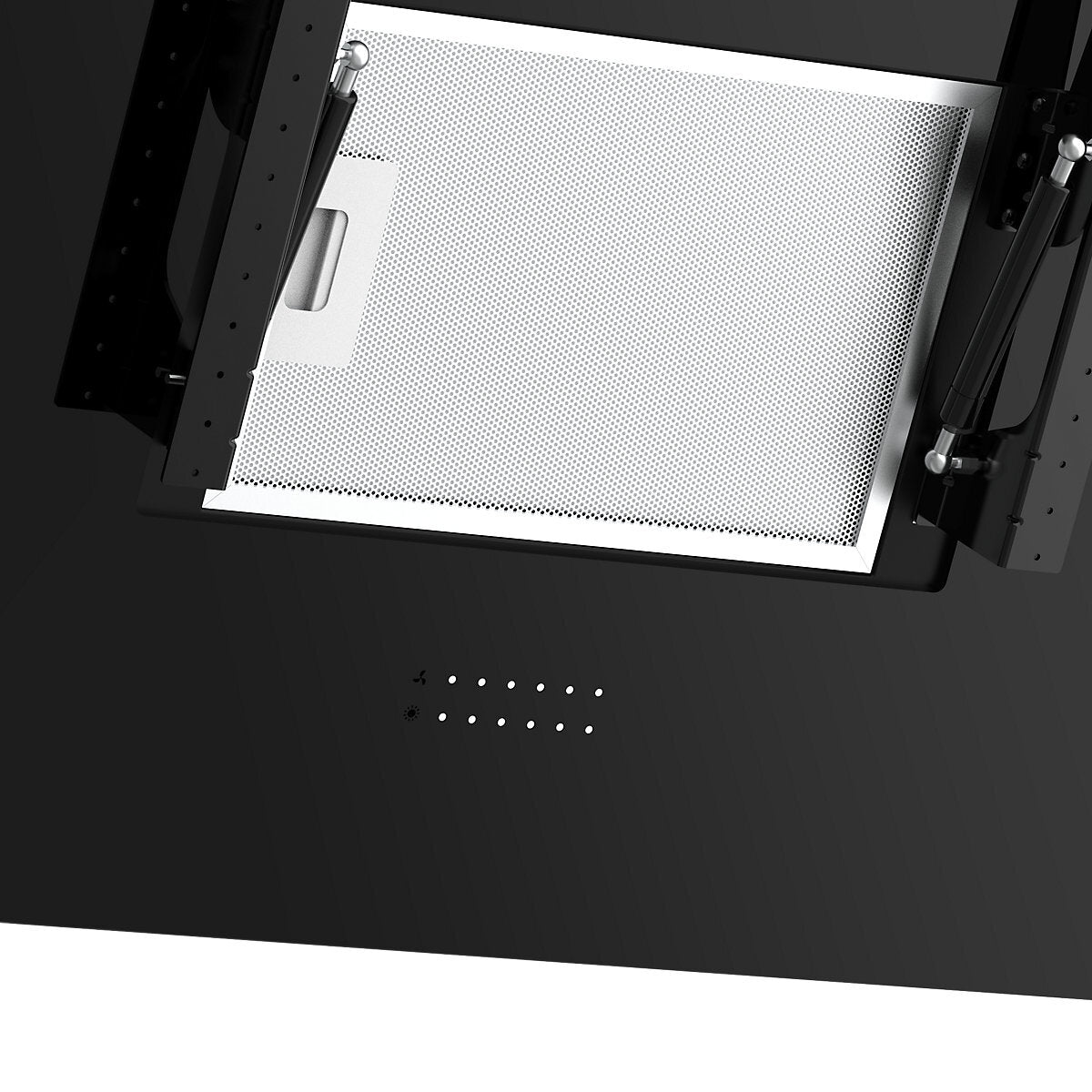 GoodHome PlasmaSense GHAG90PLAS Black steel & glass Angled Cooker hood (W)89.8cm