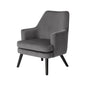 Kenver Dark grey Velvet effect Relaxer chair (H)895mm (W)720mm (D)735mm