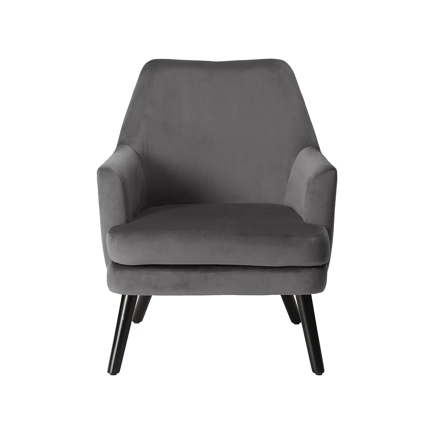 Kenver Dark grey Velvet effect Relaxer chair (H)895mm (W)720mm (D)735mm