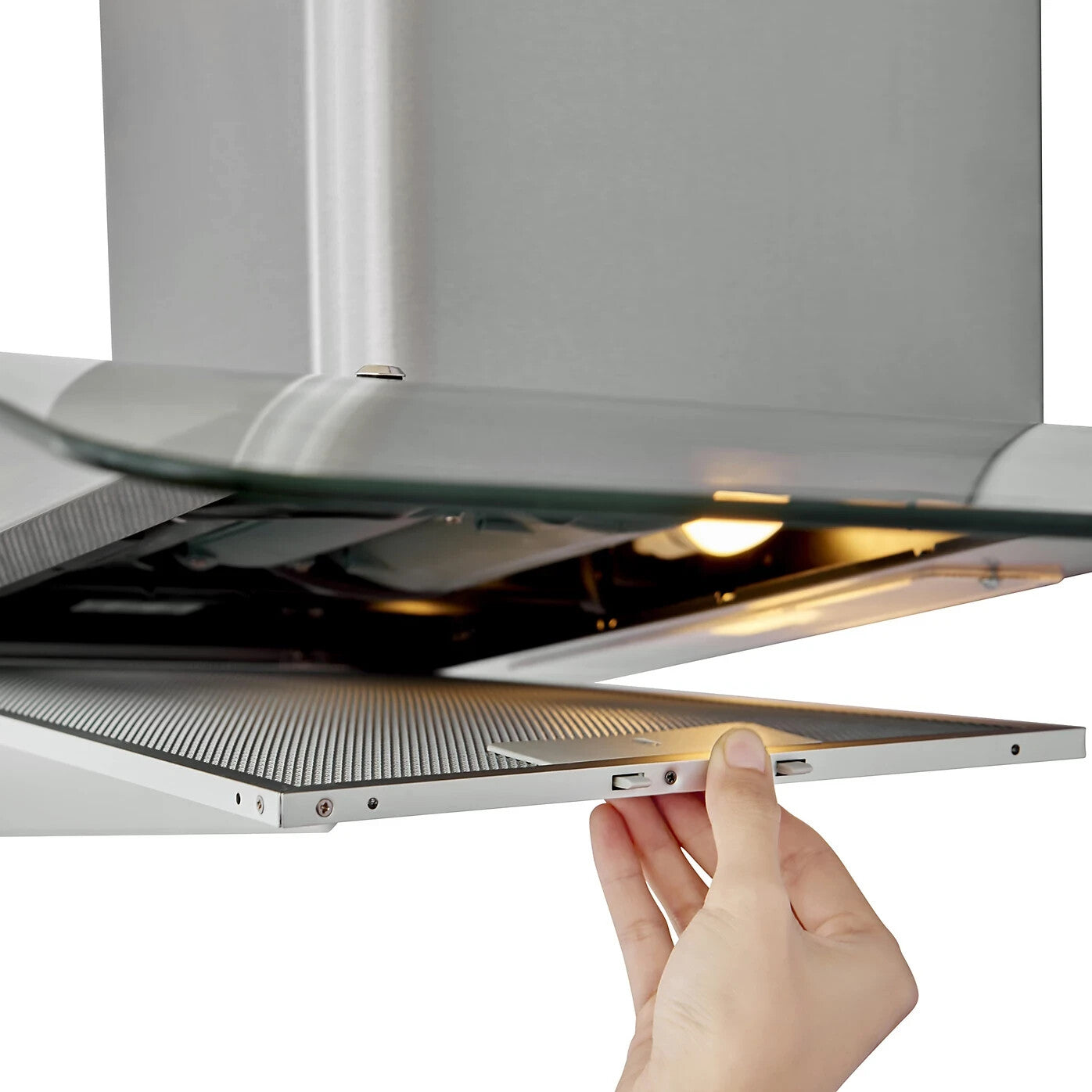 Cooke & Lewis CLCGS90 Stainless steel Curved Cooker hood (W)90cm - Inox