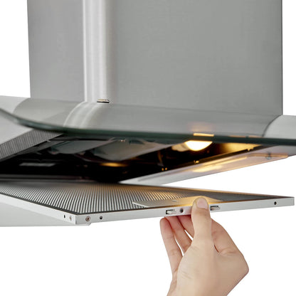 Cooke & Lewis CLCGS90 Stainless steel Curved Cooker hood (W)90cm - Inox