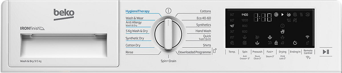 Beko WDIK954451F 9kg/5kg Built-in Condenser Washer Dryer - White