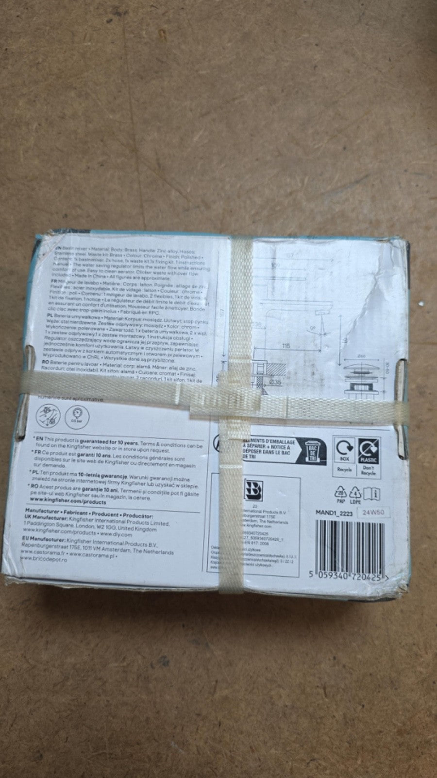 GoodHome Akita Medium Chrome effect Round Basin Mixer Tap