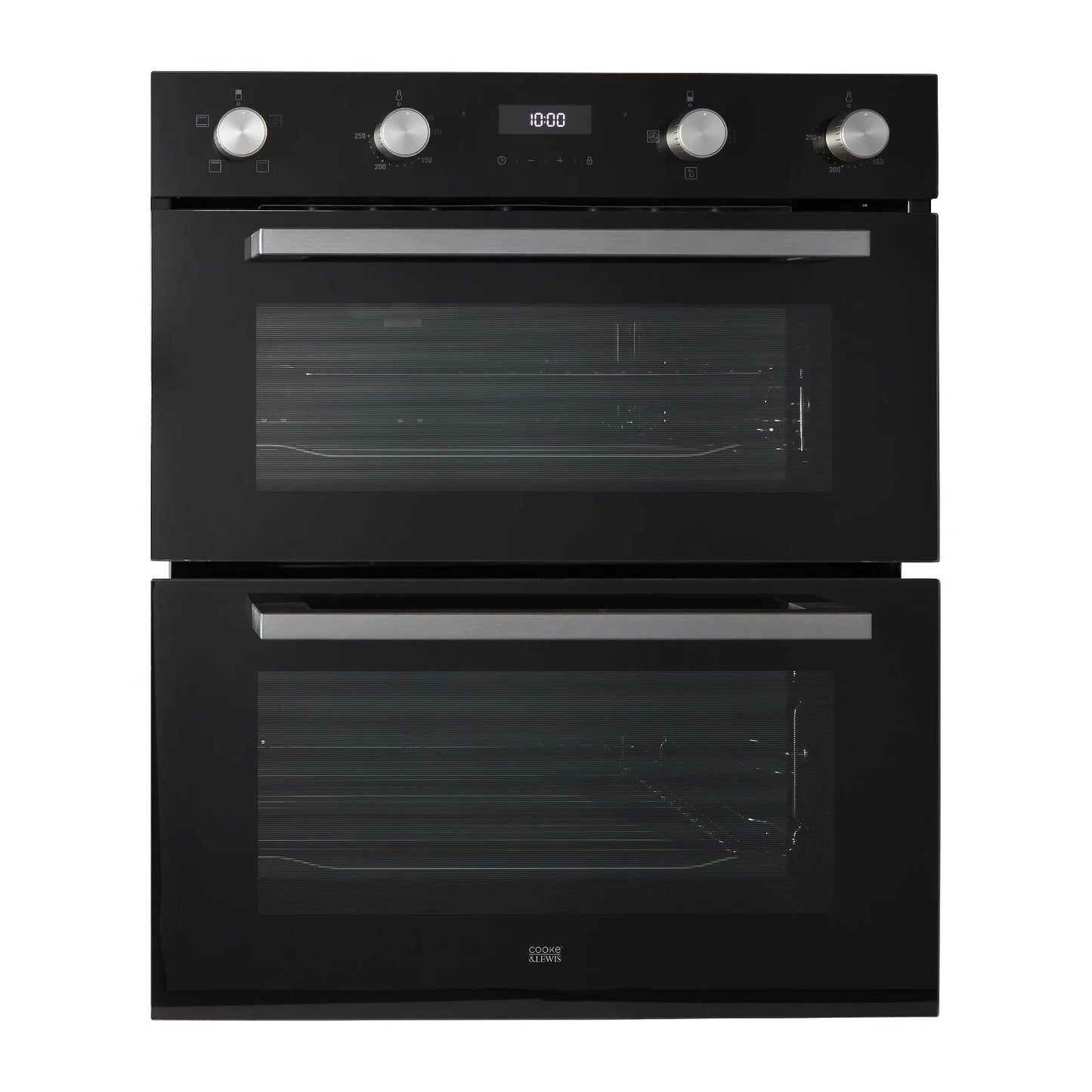Cooke & Lewis CLBUDO89 Built-in Double Oven - Mirrored Black
