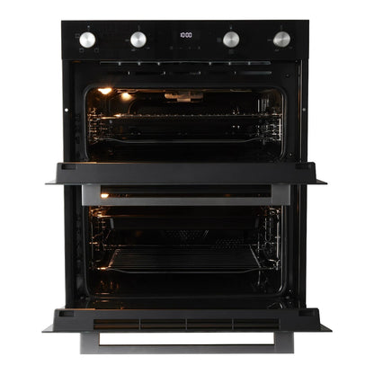 Cooke & Lewis CLBUDO89 Built-in Double Oven - Mirrored Black