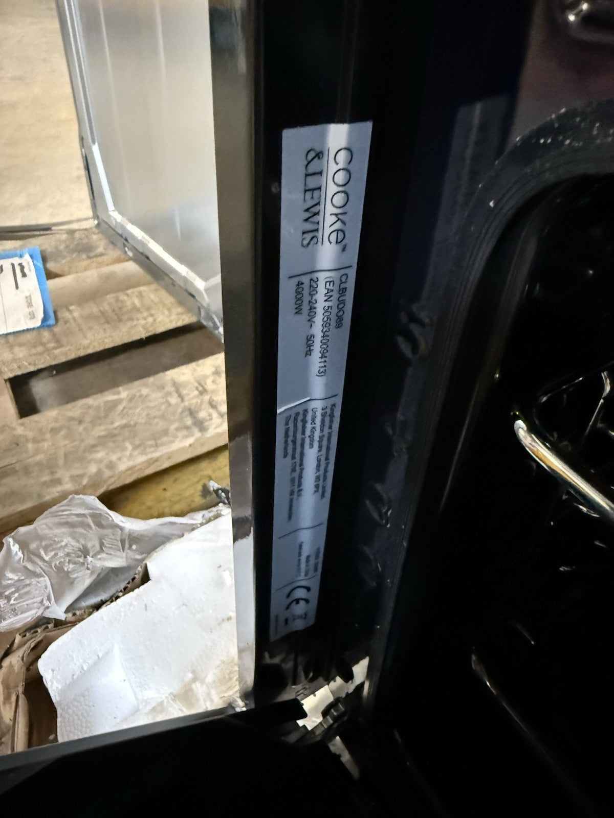 Cooke & Lewis CLBUDO89 Built-in Double Oven - Mirrored Black