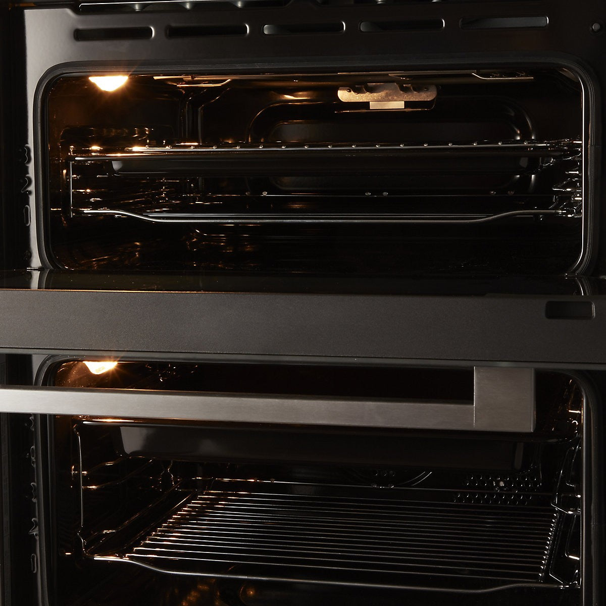 Cooke & Lewis CLBUDO89 Built-in Double Oven - Mirrored Black