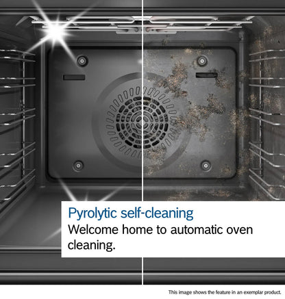 Bosch Series 8 HBG7741B1B Built-In Electric Self Cleaning Single Oven, Black