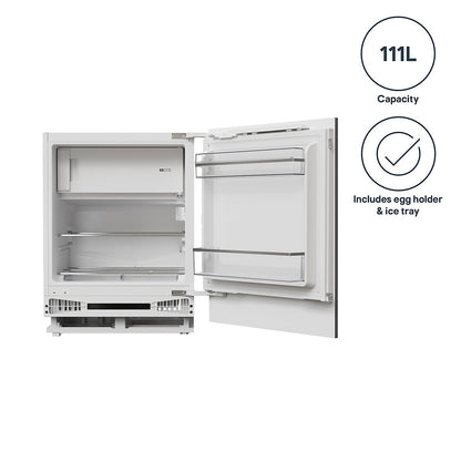 GoodHome GHBUFFUKa Classic Integrated Fridge Freezer - Gloss White