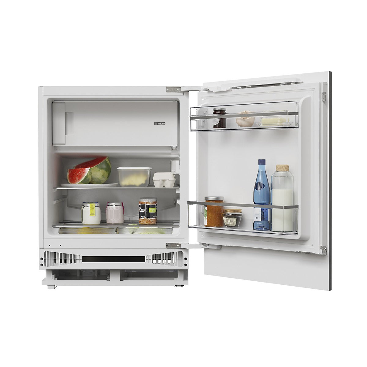 GoodHome GHBUFFUKa Classic Integrated Fridge Freezer - Gloss White