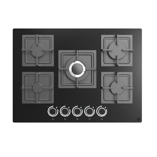 GoodHome Linksense GH78GASLK 70cm Gas Hob - Black