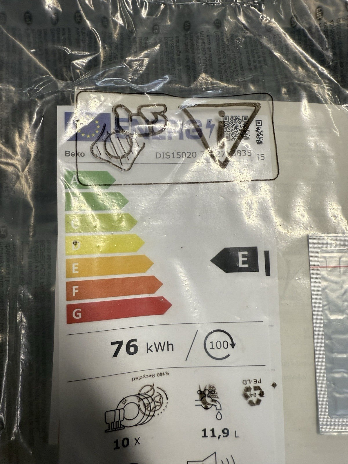 Beko DIS15020 Integrated Slimline Dishwasher RRP £310