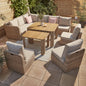 GoodHome Elos Beige Rattan Effect 9 Seater Modular Corner Dining Set RRP £1250