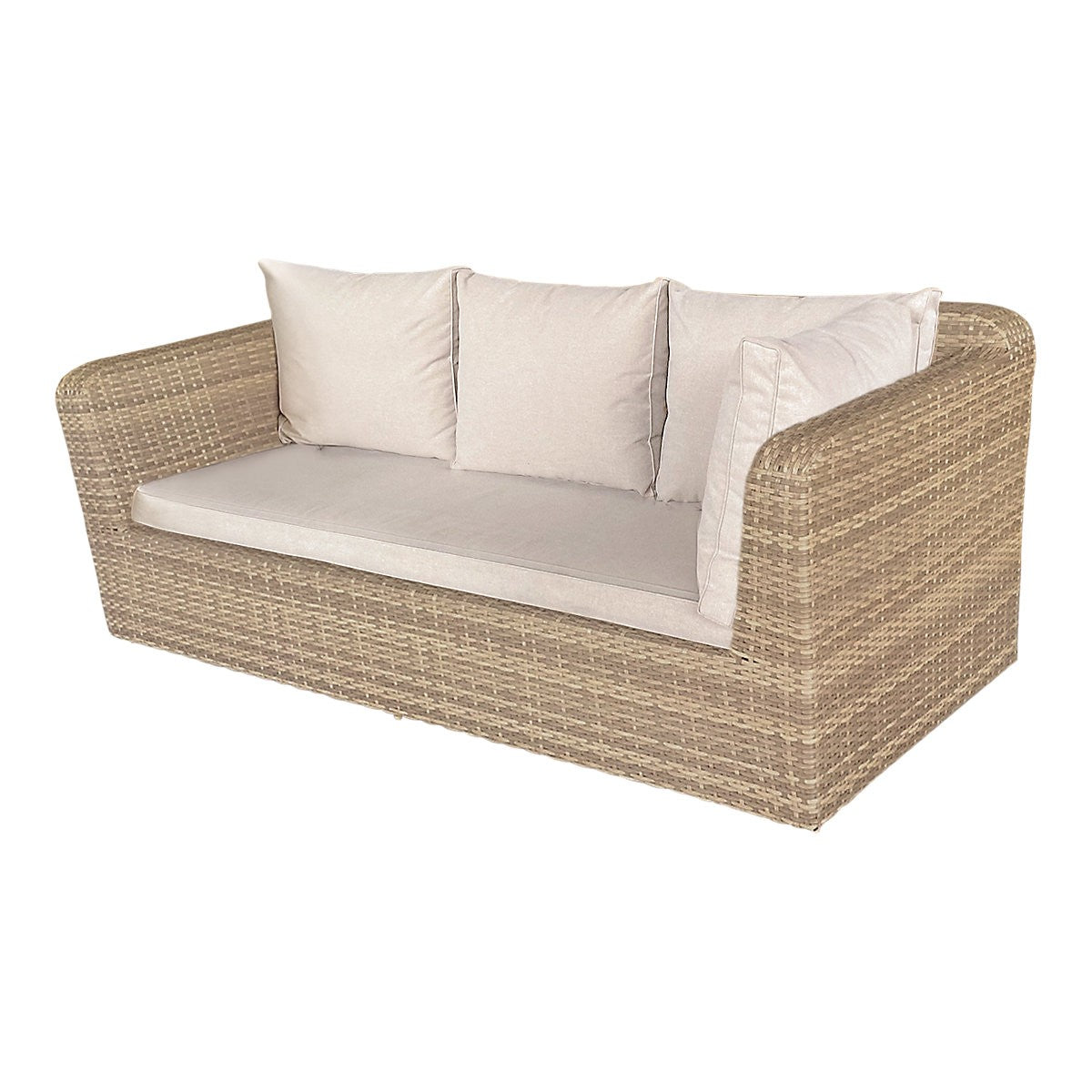 GoodHome Elos Beige Rattan Effect 9 Seater Modular Corner Dining Set RRP £1250