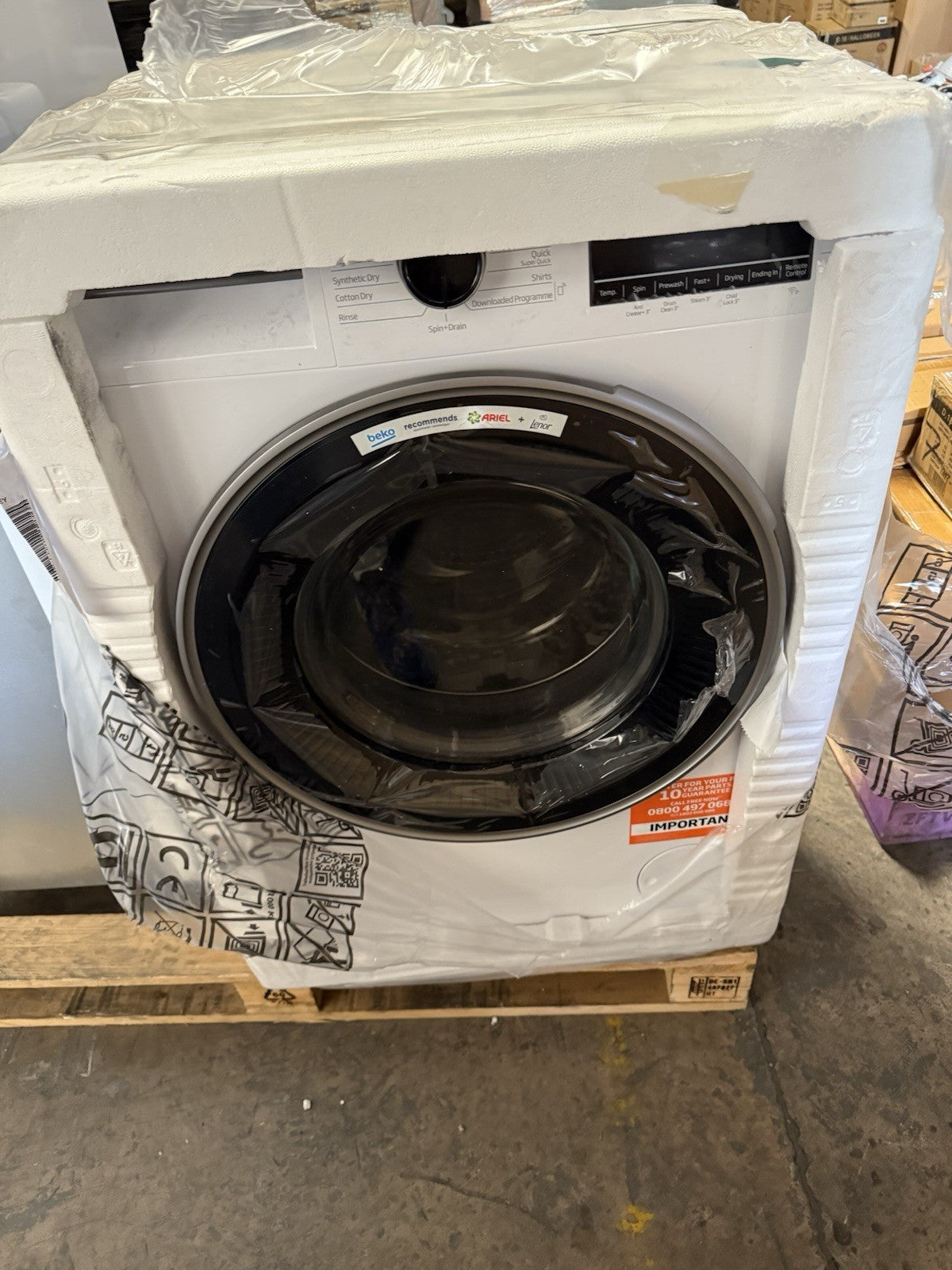 Beko B3D58545UW 8kg/5kg Freestanding Condenser Washer Dryer - White