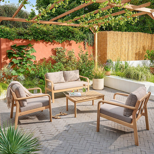 GoodHome Riveo Natural 4 Seater Coffee Set RRP £475