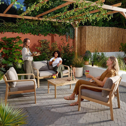 GoodHome Riveo Natural 4 Seater Coffee Set RRP £475