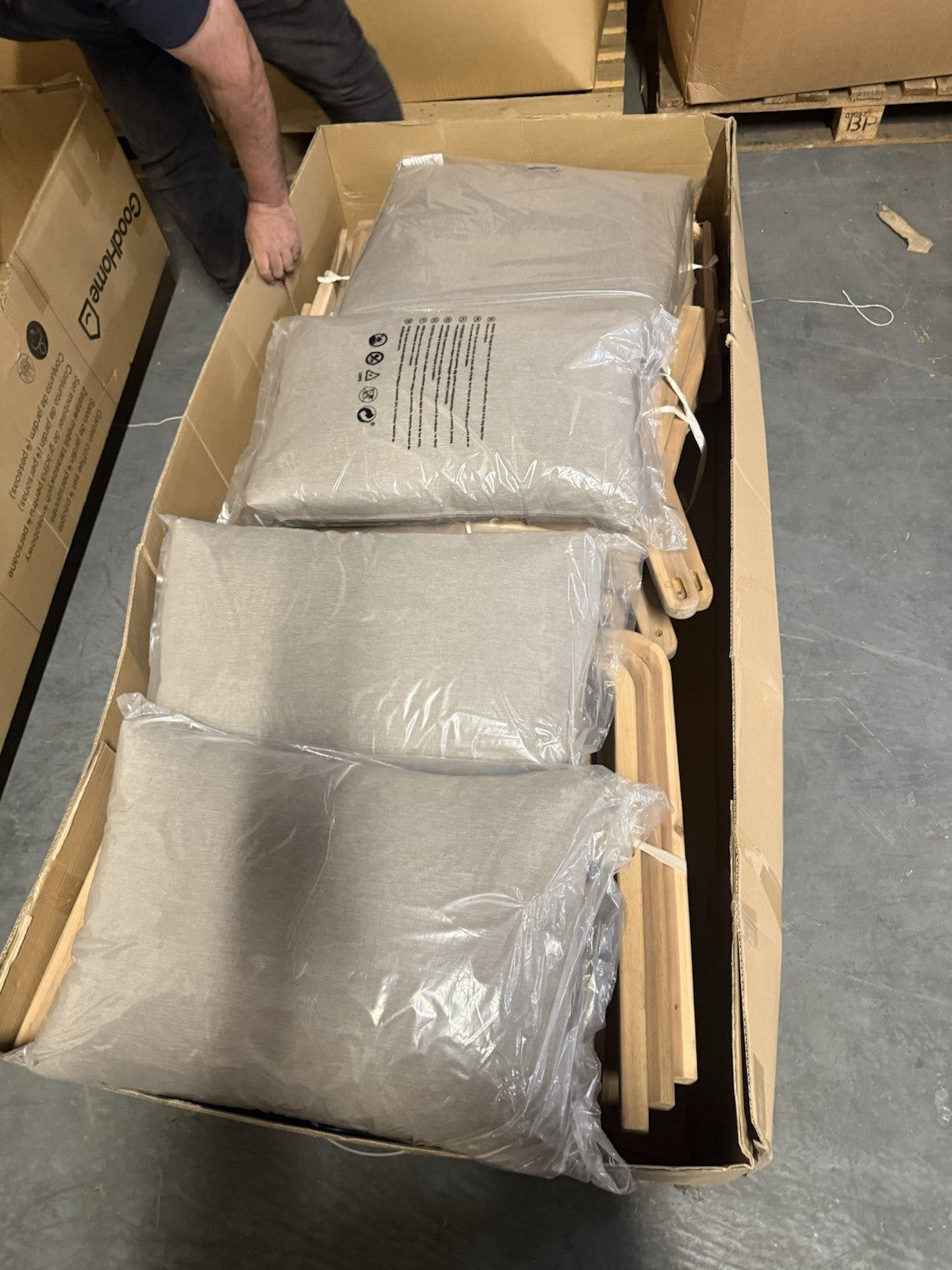 GoodHome Riveo Natural 4 Seater Coffee Set RRP £475