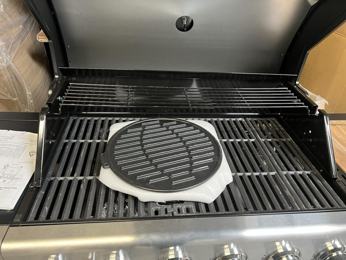 Outback Meteor Stainless Steel 6 Burner Hybrid Gas & Charcoal BBQ RRP £599.99