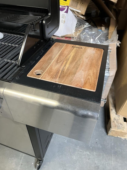 Outback Meteor Stainless Steel 6 Burner Hybrid Gas & Charcoal BBQ RRP £599.99