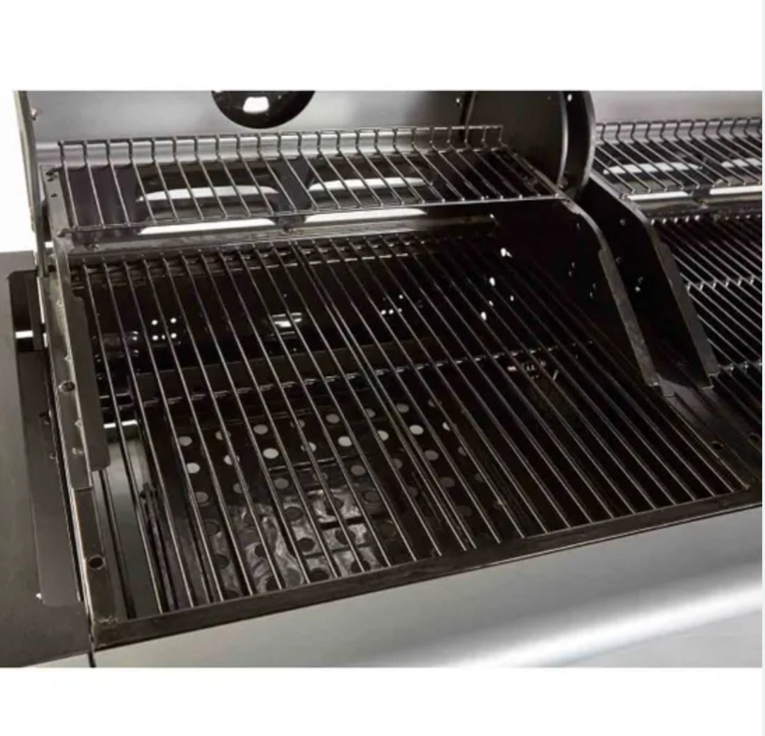 Outback Meteor Stainless Steel 6 Burner Hybrid Gas & Charcoal BBQ RRP £599.99