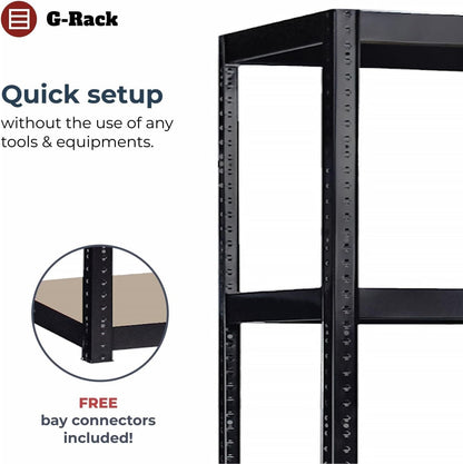 G-Rack Garage Shelving Racking Unit 5 Tier 180cm x 120cm x 45cm (875kg Per Rack)