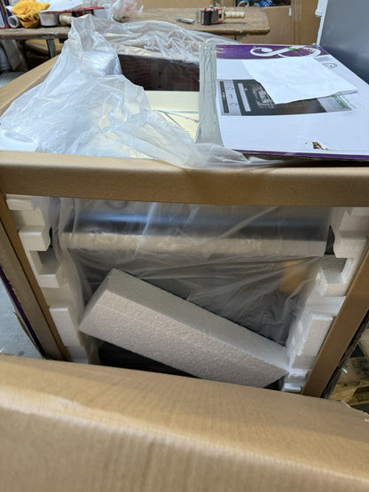 Cooke & Lewis CLPYSTa Built-in Single Pyrolytic Oven - Brushed Black & Grey