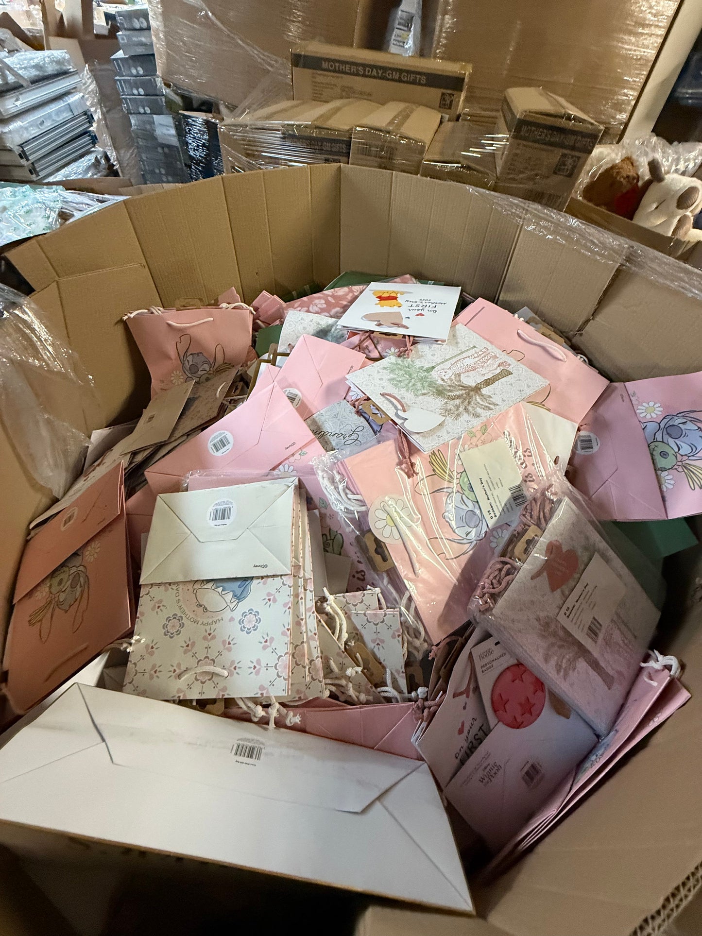Seasonal Gift Bags Overstock Pallet Joblot Wholesale 3,000+ Bags